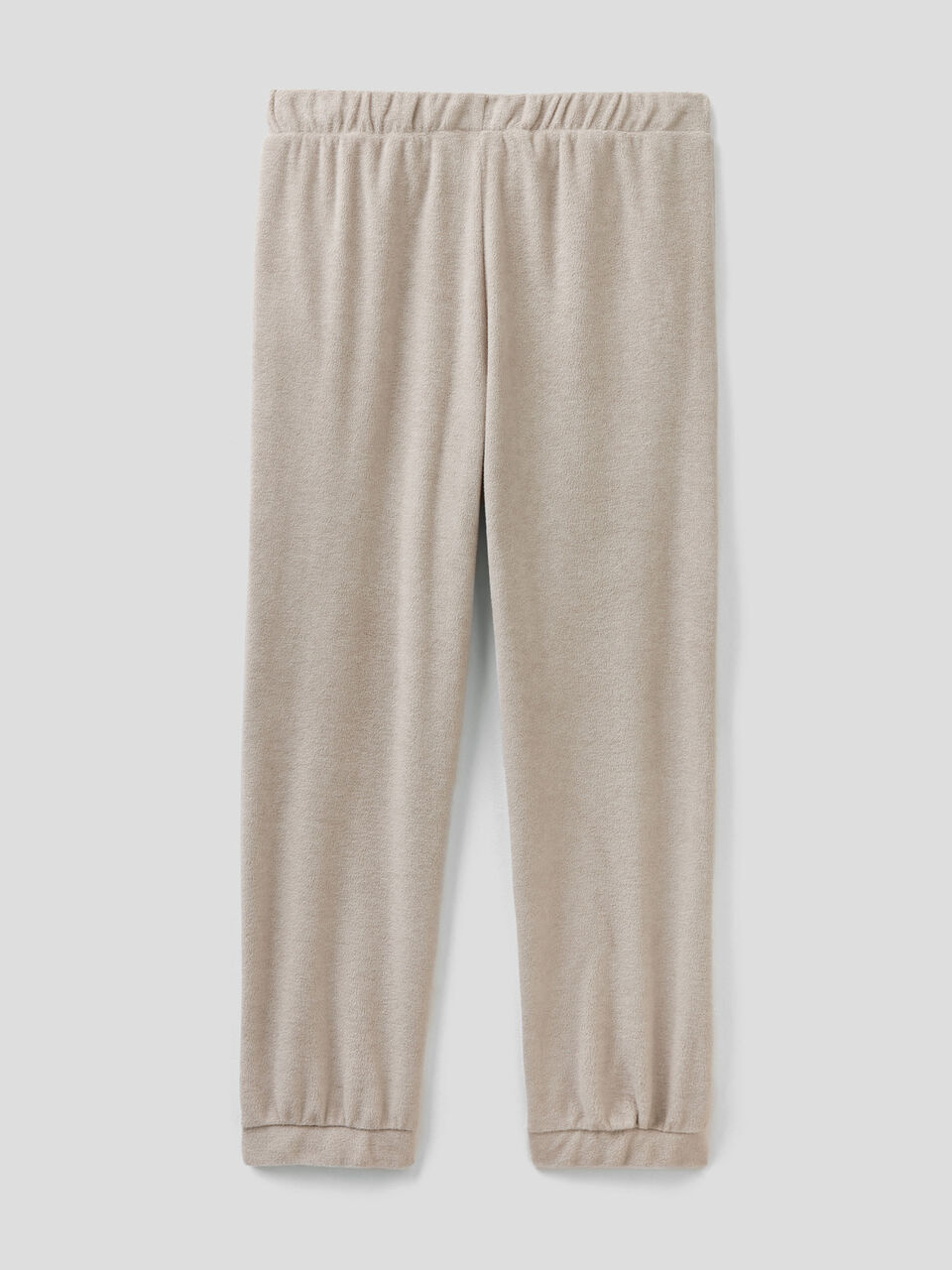 Pantaloni in pile effetto mélange image number 2