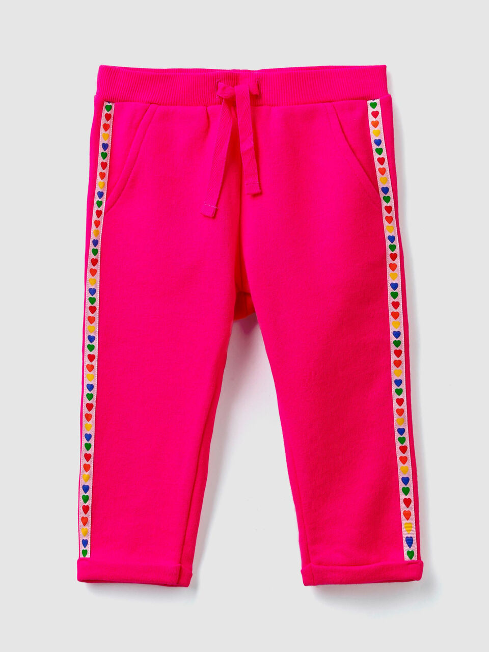 Pantaloni in felpa con bande image number 1