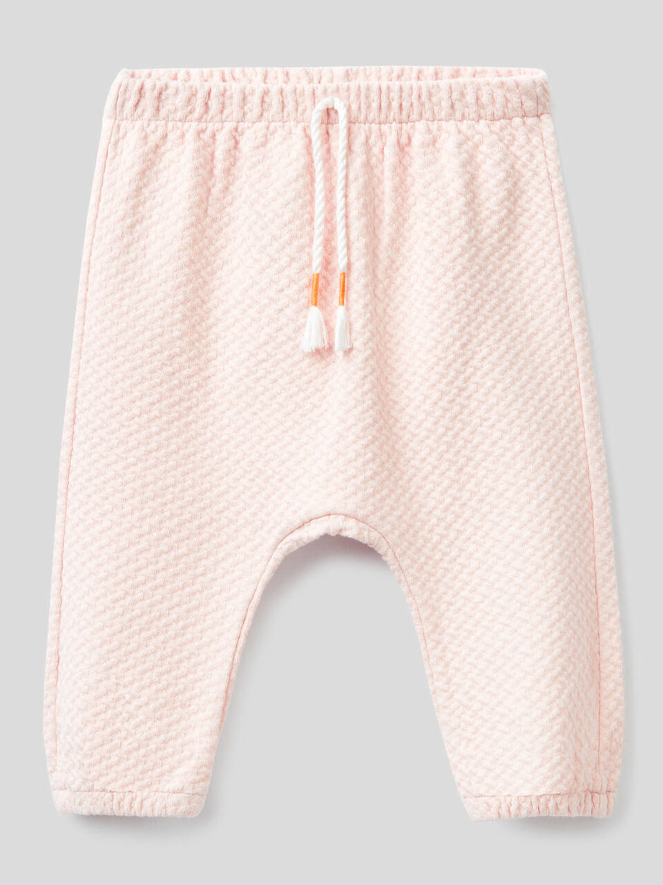 Pantaloni in cotone bio stretch lavorato image number 1