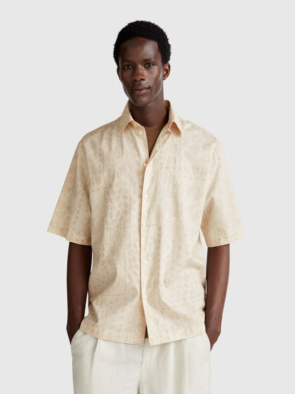 Camicia fantasia a manica corta Uomo