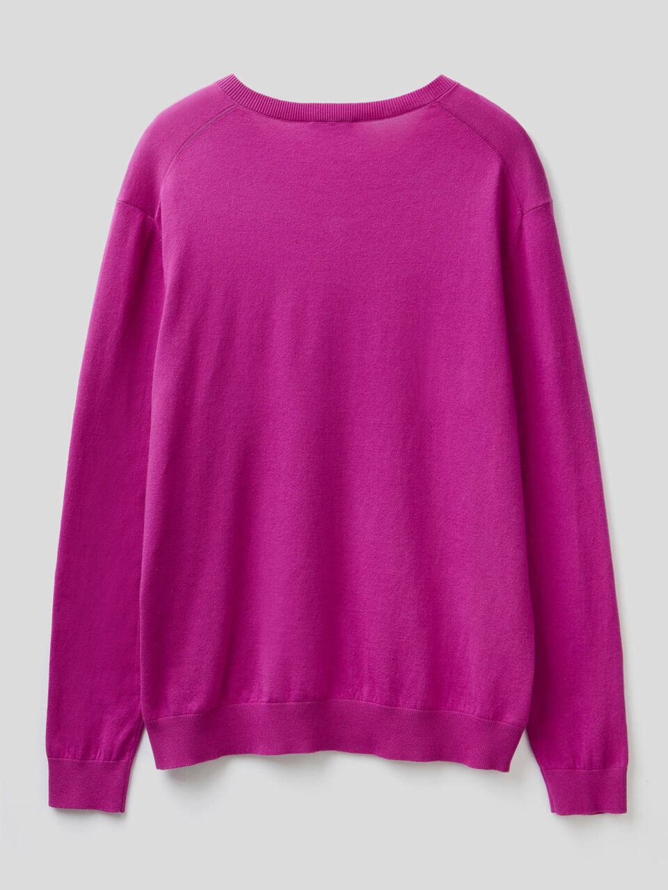 Maglia scollo a V in misto cotone image number 2