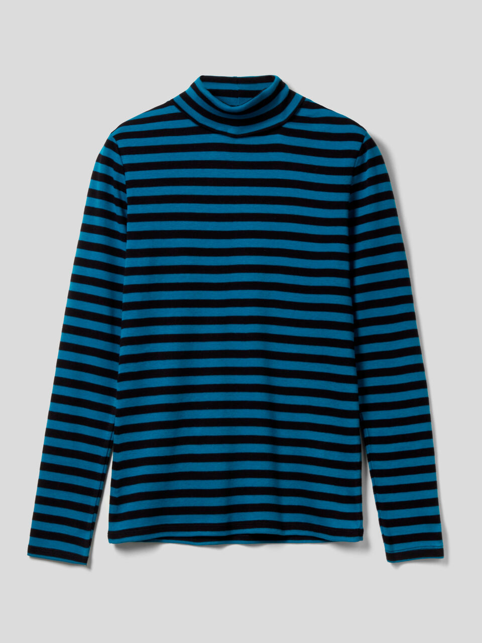 T-shirt lupetto a righe image number 1