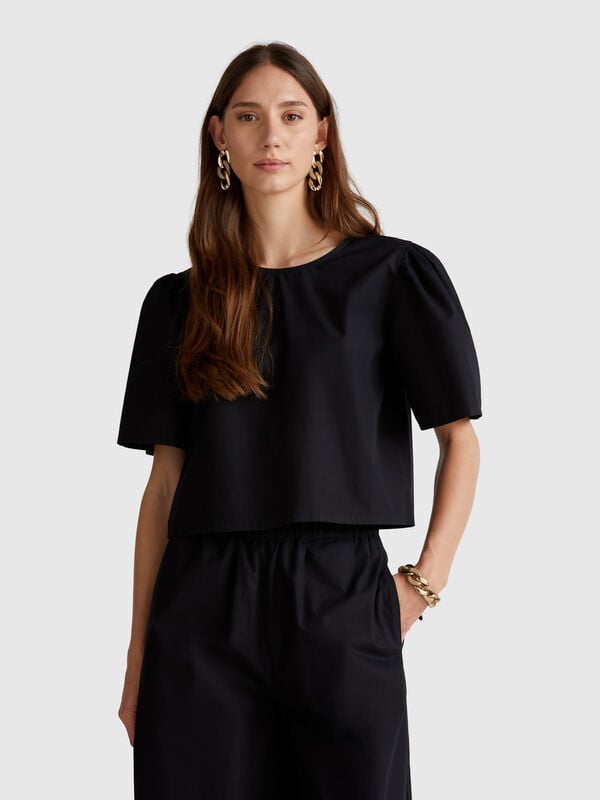Blusa svasata con manica volant Donna