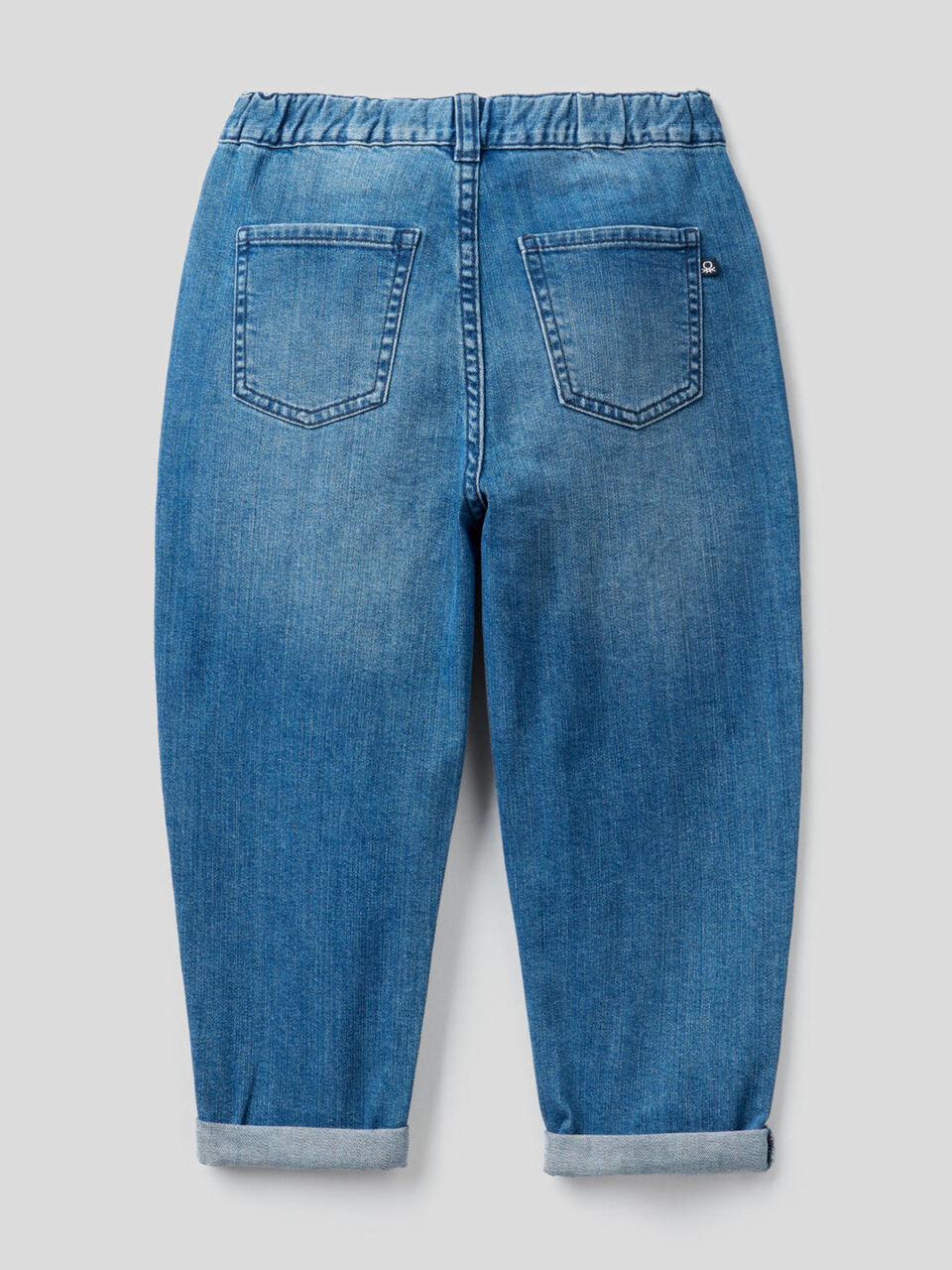 Jeans slouchy in cotone stretch image number 2