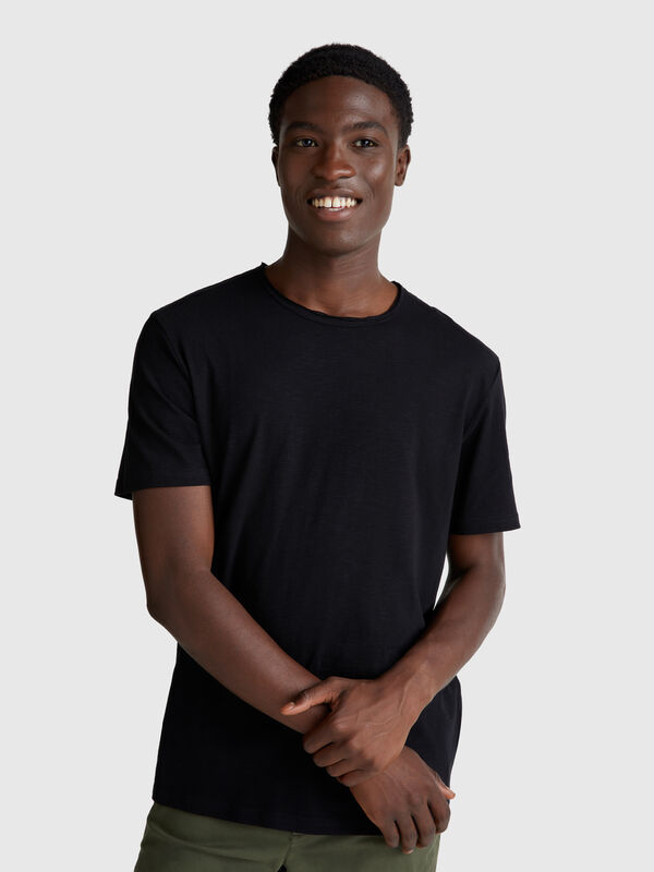 T-shirt in cotone fiammato Uomo