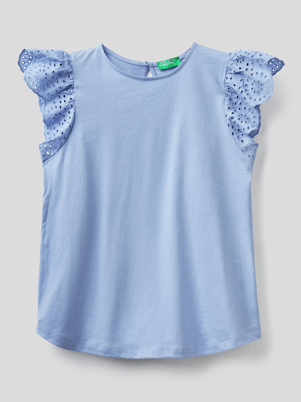 T-shirt con manica in sangallo image number 1