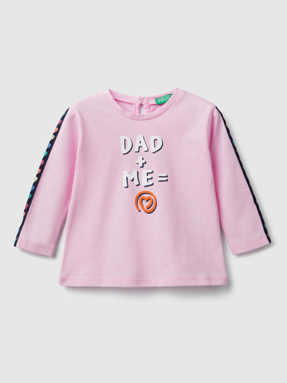 T-shirt con bande e stampa image number 1