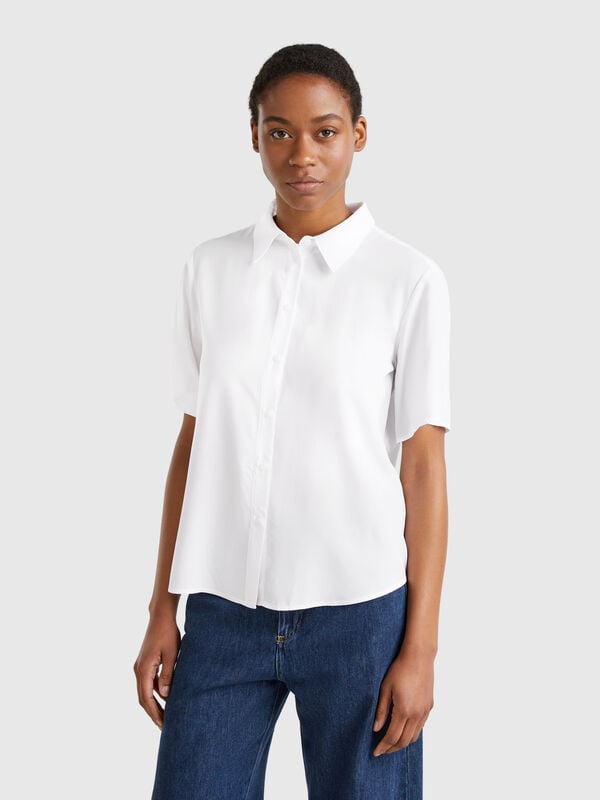 Camicia manica 3/4 in viscosa Donna