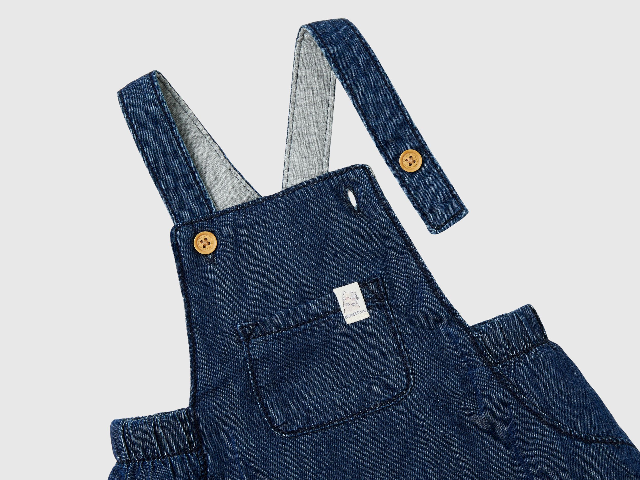 Salopette jeans benetton hot sale