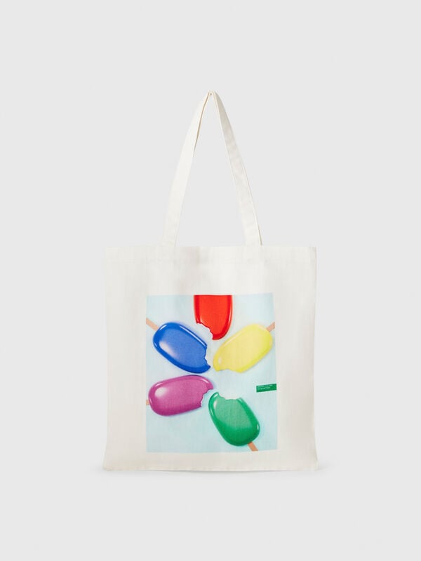 Tote Bag con stampa gelati Donna