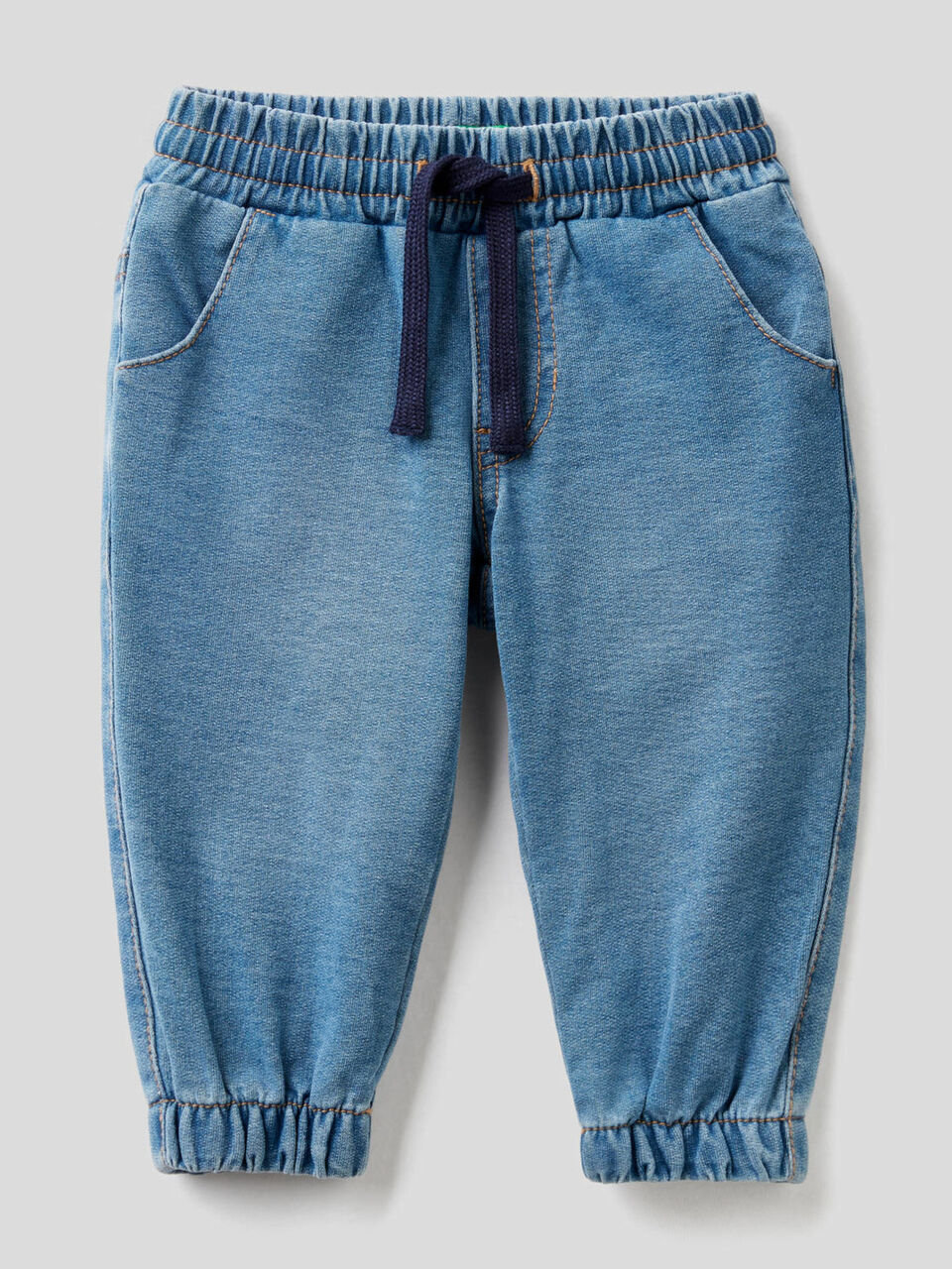 Pantaloni in felpa effetto denim image number 1