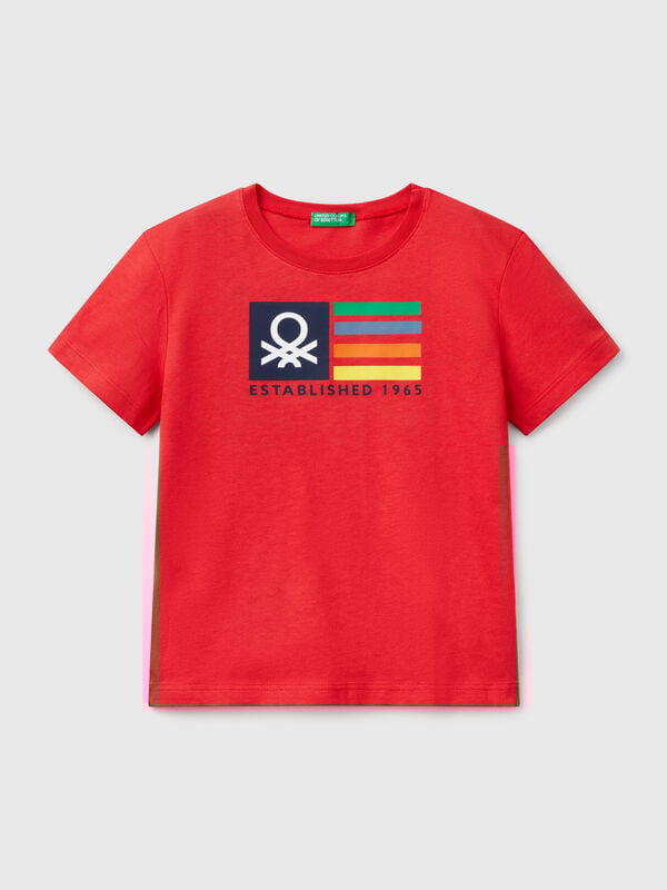 Maglietta con stampa logo Bambino