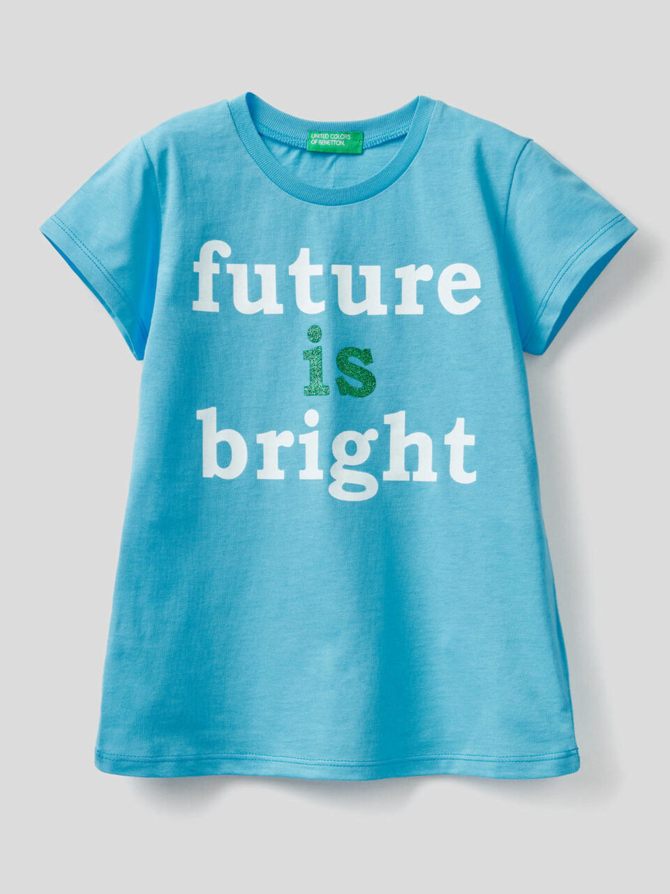 T-shirt con stampa glitterata image number 1