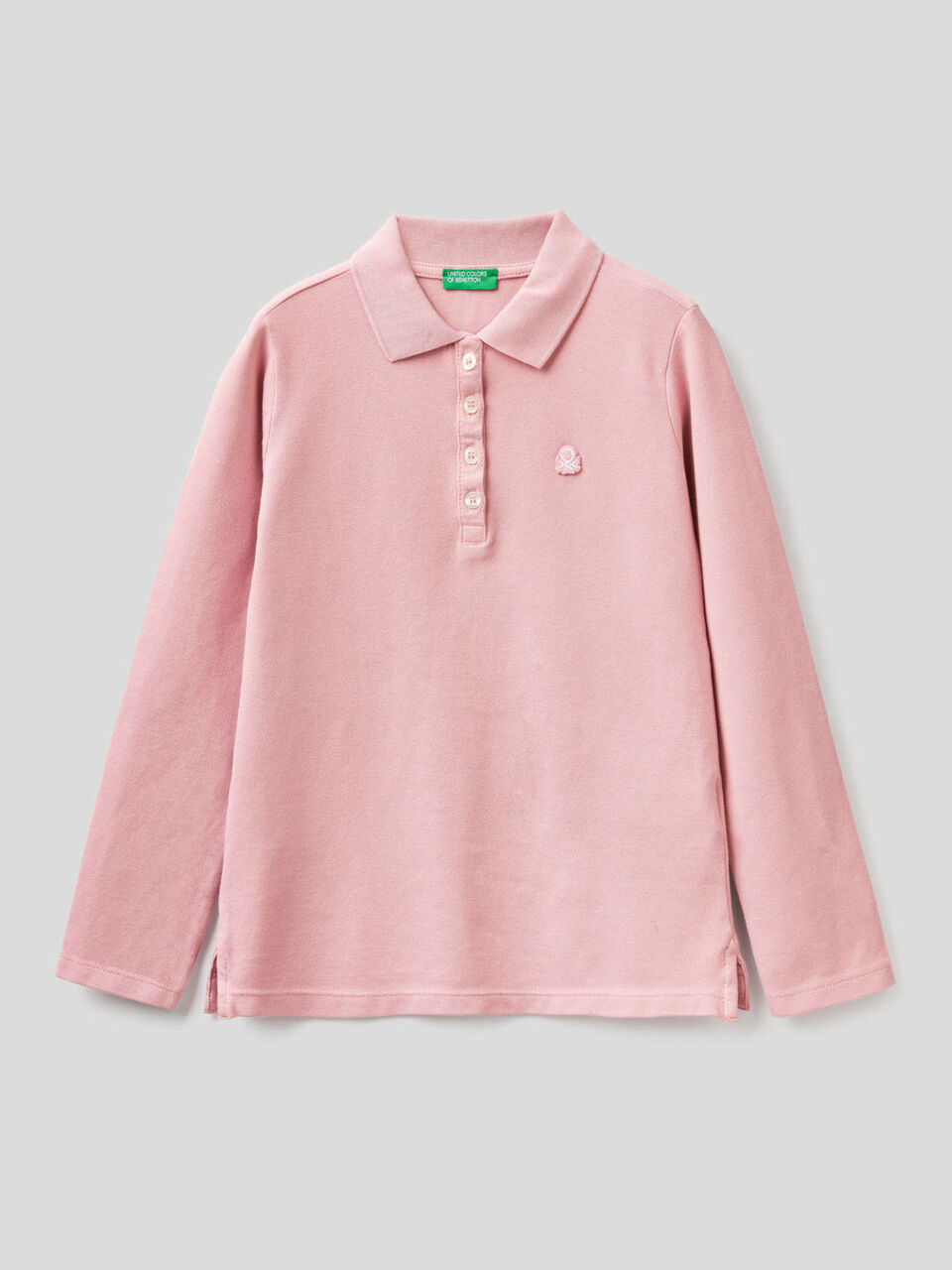 Polo a manica lunga in cotone bio image number 1