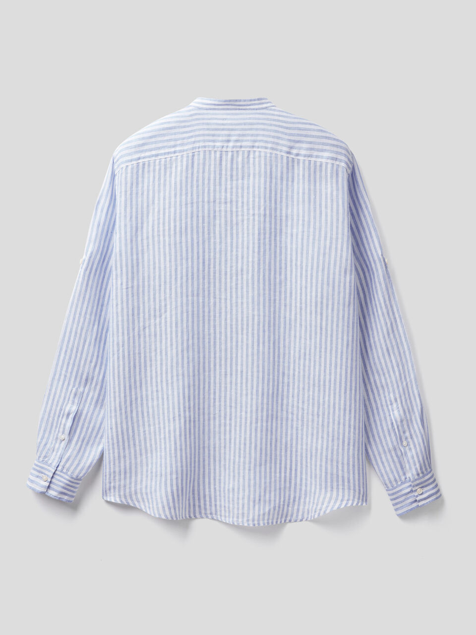 Camicia in lino con collo alla coreana image number 2