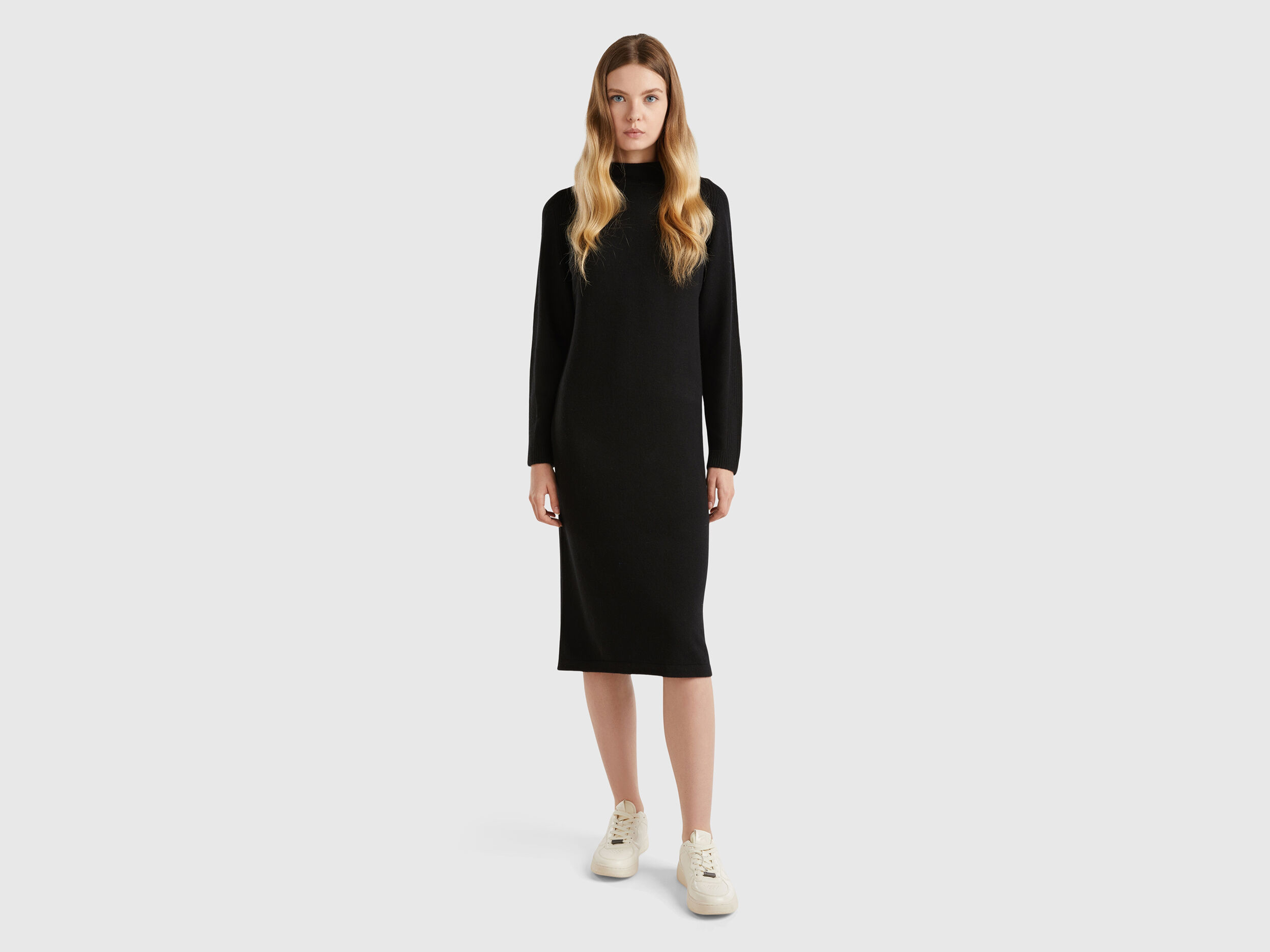 Vestito nero lungo benetton top