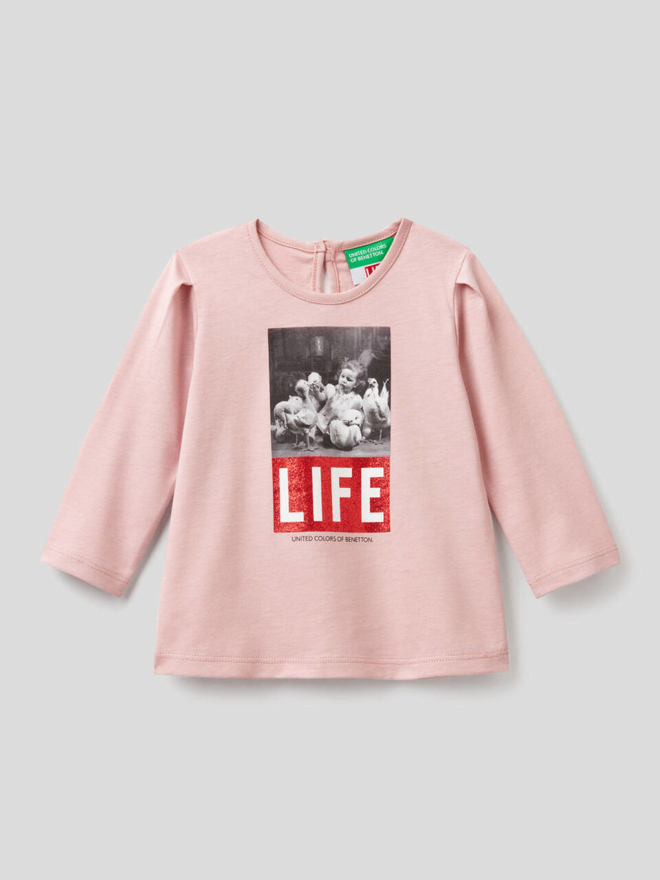 T-shirt Life manica lunga in cotone bio image number 1
