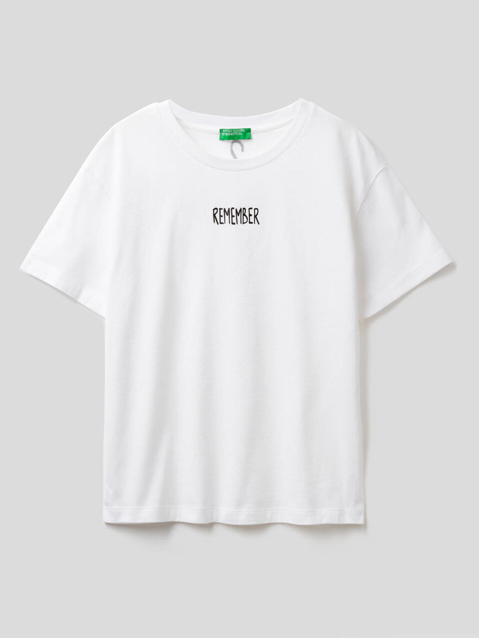 T-shirt 100% cotone con slogan stampato image number 1