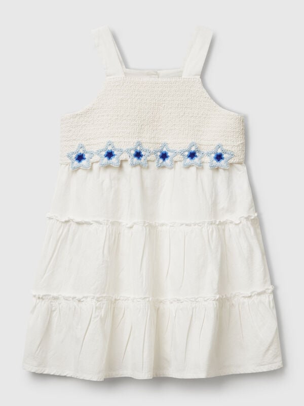 Abito con fiori macramè  Bambina