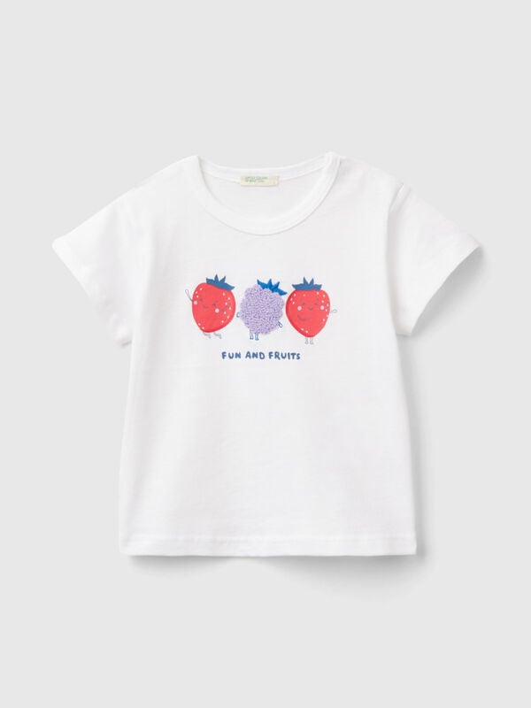 T-shirt con stampa e ricamo Baby