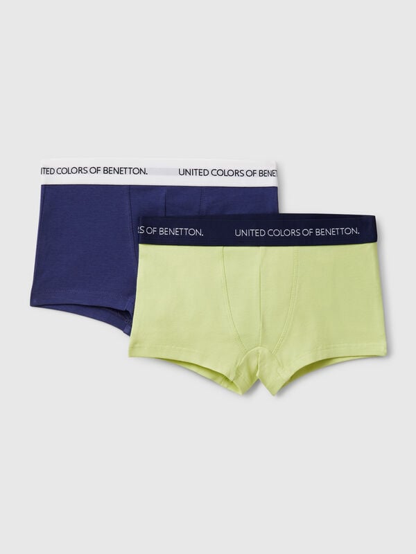 Due boxer con elastico logato Bambino