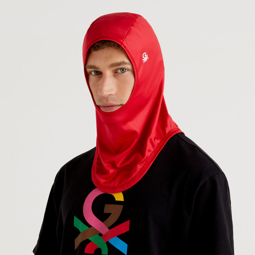 Hijab unisex rosso con logo by Ghali