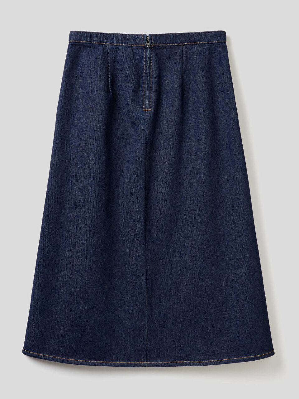 Gonna midi in denim 100% cotone image number 2