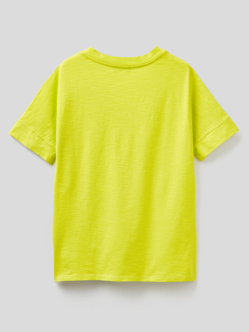 T-shirt con scollo a V 100% cotone image number 2