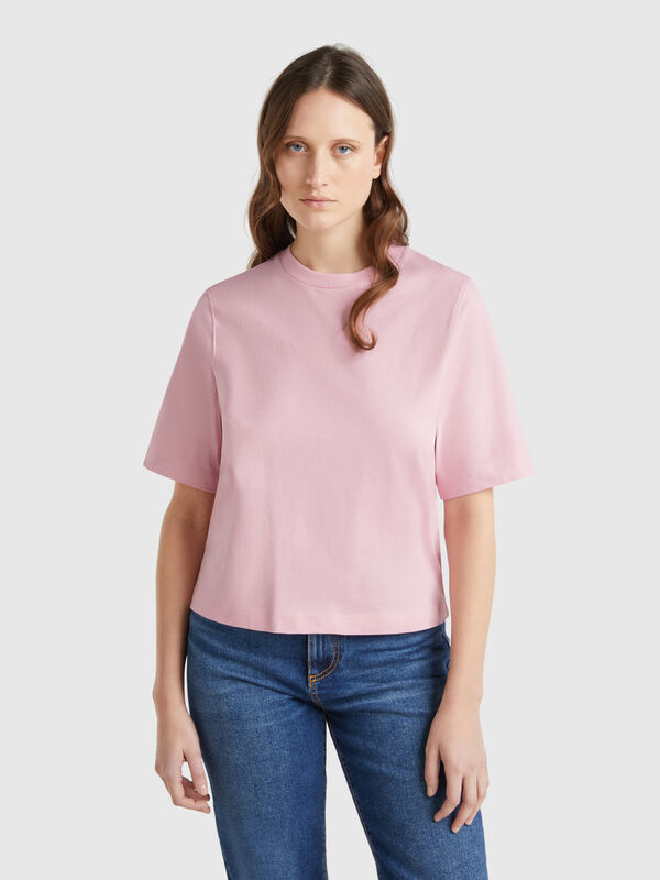 T-shirt boxy fit 100% cotone Donna