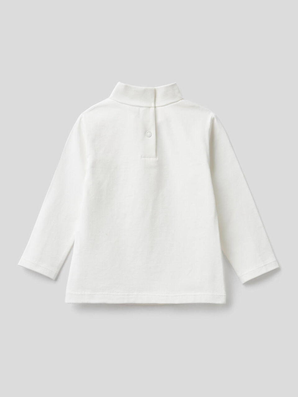 T-shirt in cotone stretch con collo alto image number 2