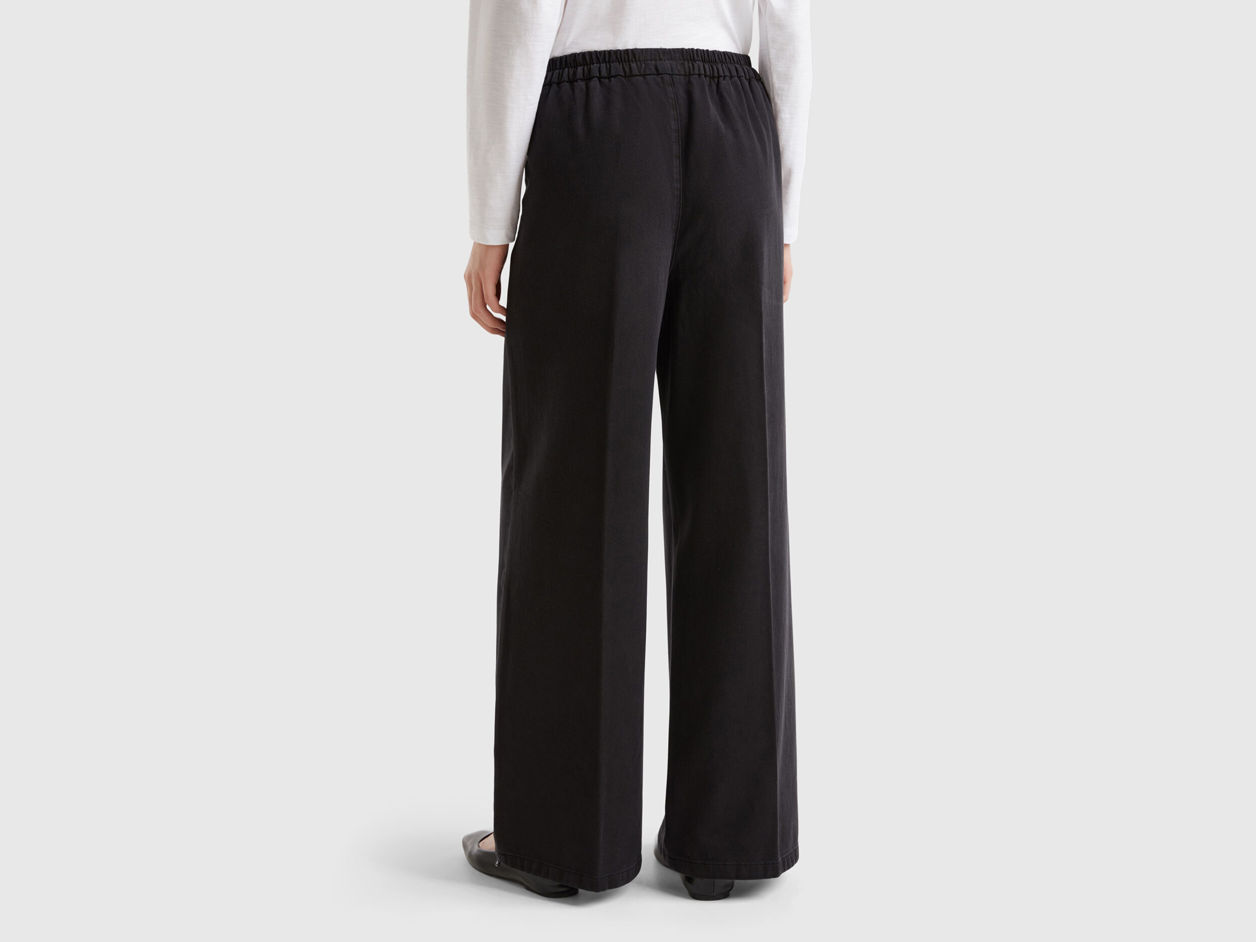 Pantaloni a palazzo benetton deals