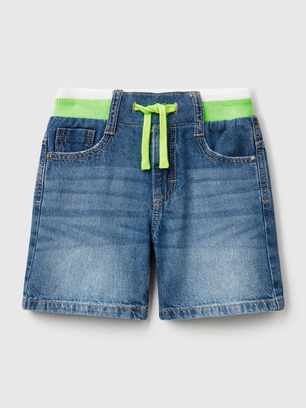 Pantaloni corti di jeans straight Bambino