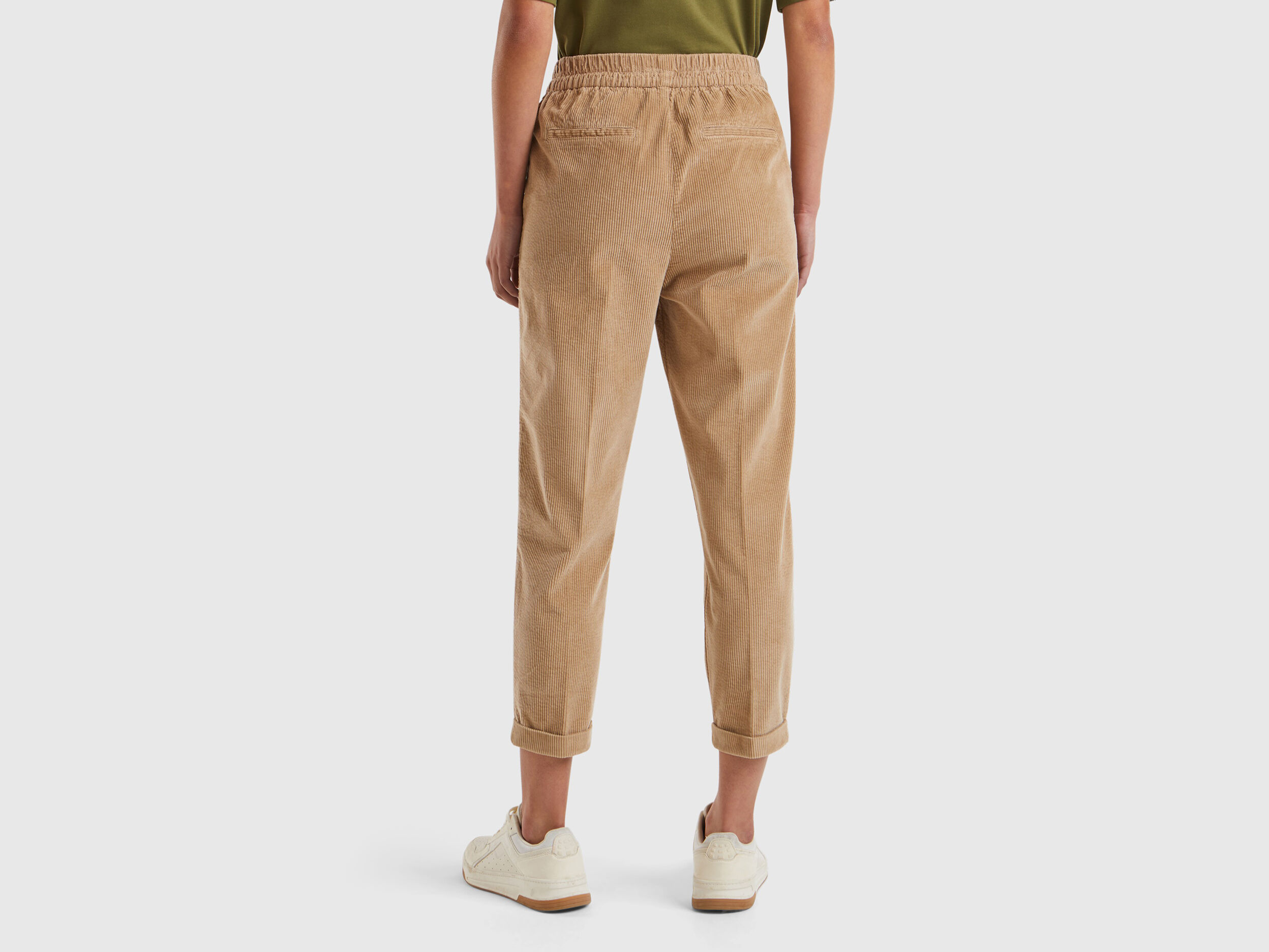 Pantaloni con elastico in vita benetton sale