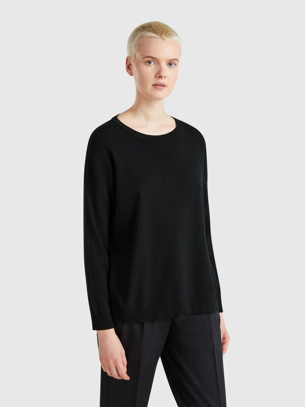 Maglia in cotone over fit Donna