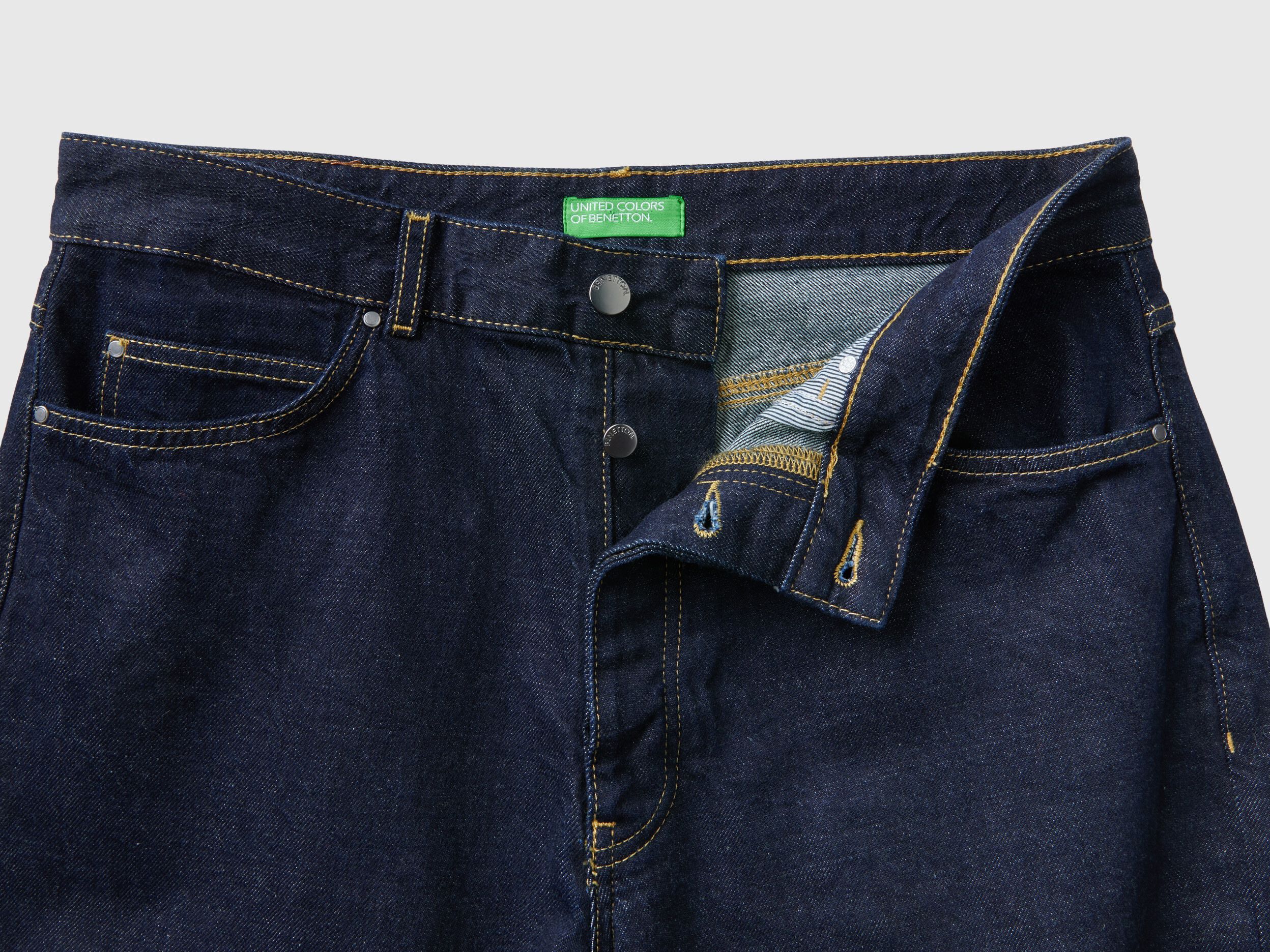 Jeans stile worker Blu Scuro Uomo Benetton