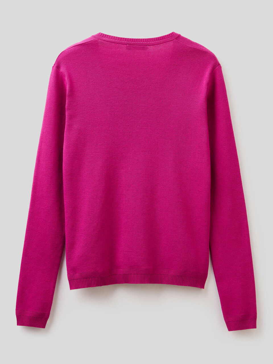 Maglia in puro cotone con scollo a V image number 2