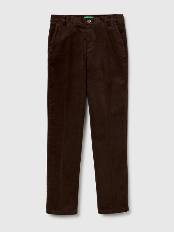 Chino in velluto elasticizzato Donna