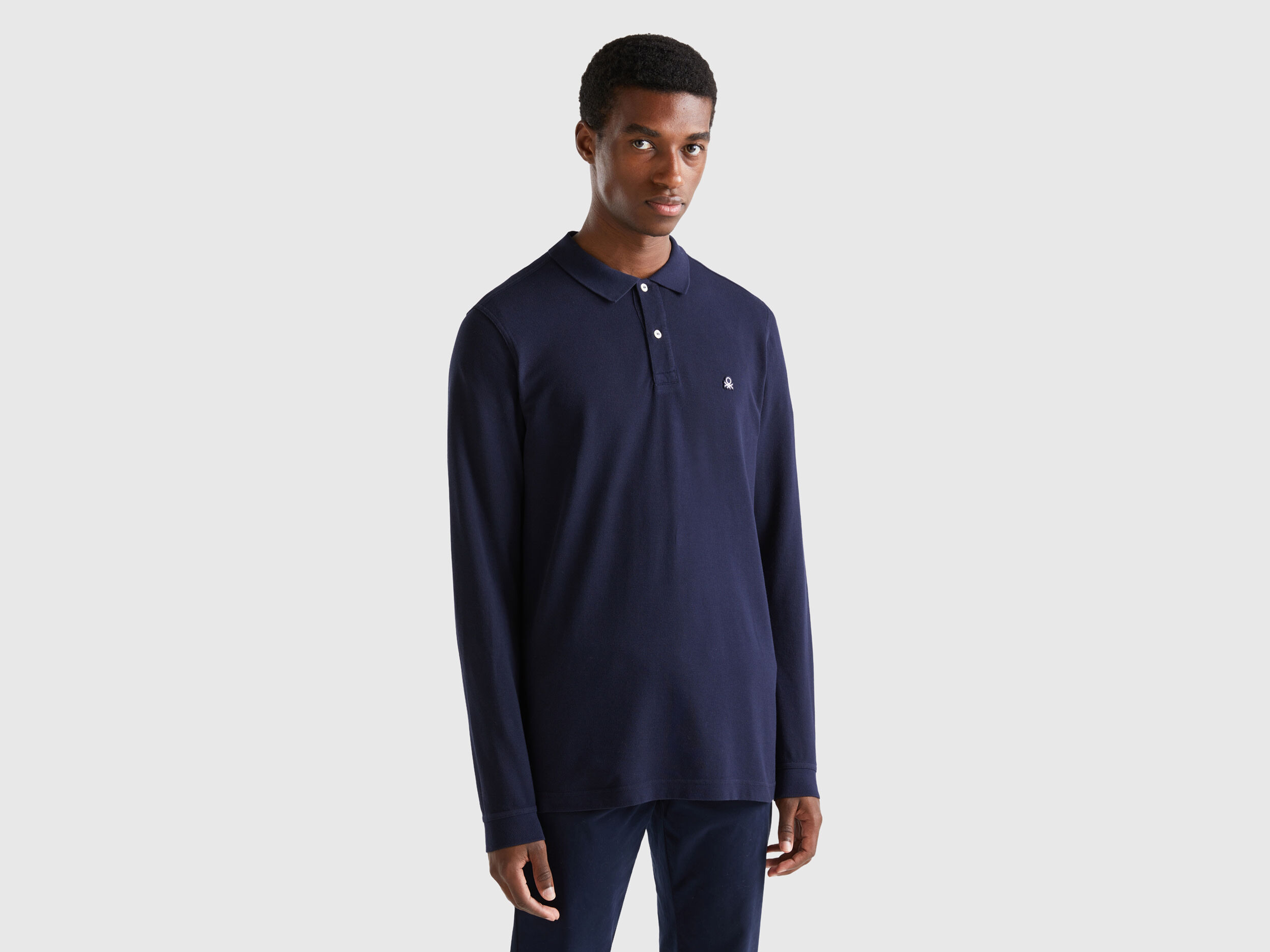 Benetton polo deals manica lunga