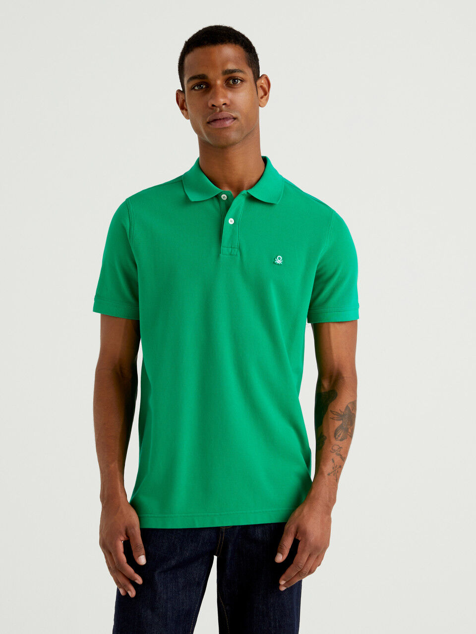 Polo Fluo A Manica Corta United Colors of Benetton Abbigliamento Top e t-shirt T-shirt Polo 
