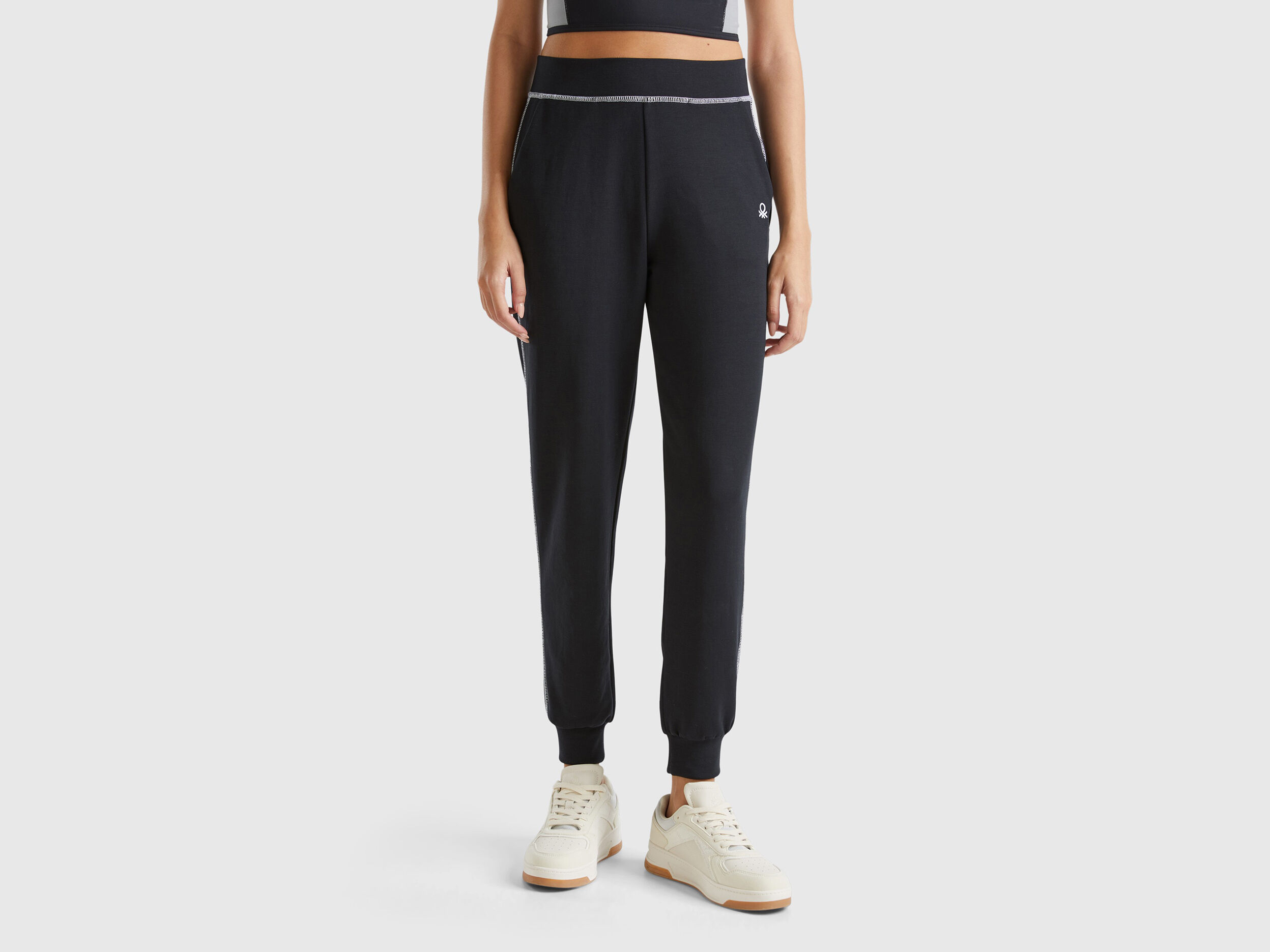 Pantaloni con elastico in vita benetton online
