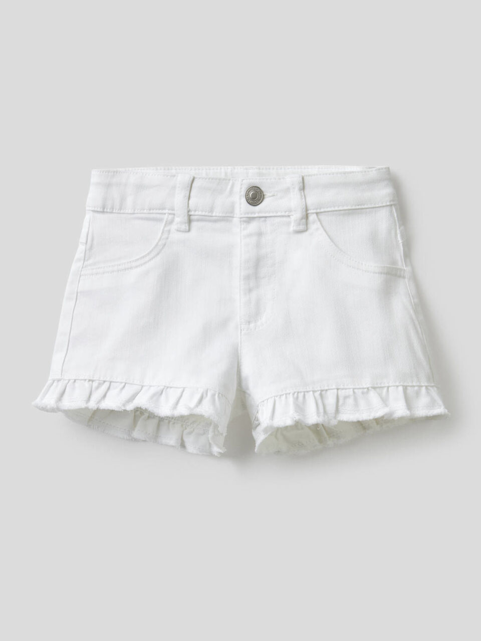 Shorts tinta unita con rouche image number 1