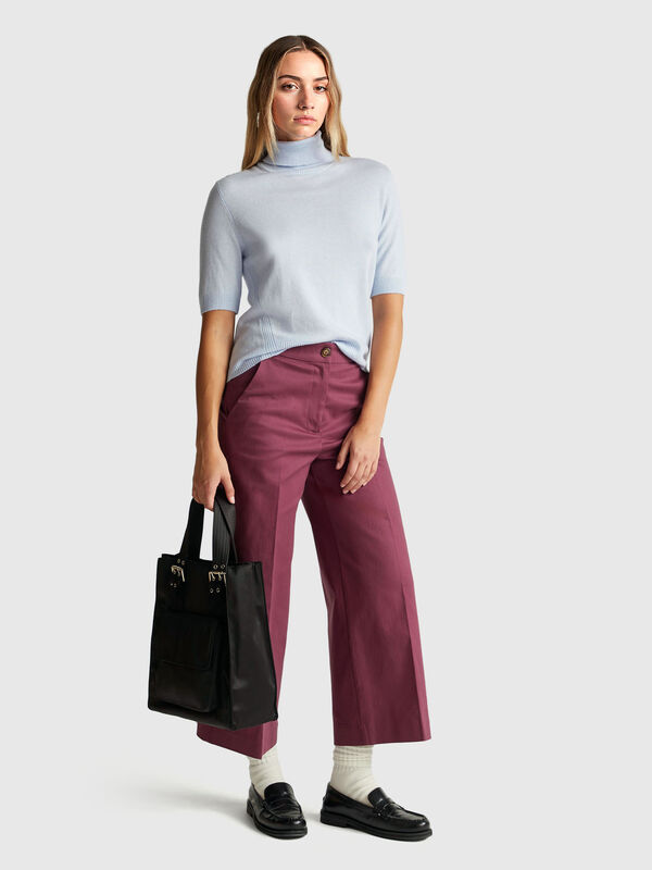 Pantaloni ampi a vita alta Pantaloni ampi a vita alta Donna