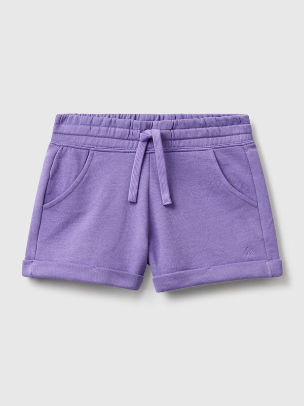 Shorts in felpa 100% cotone Bambina