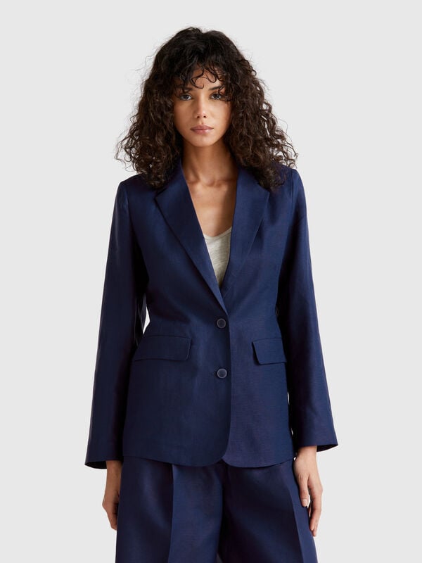 Blazer in misto lino Donna