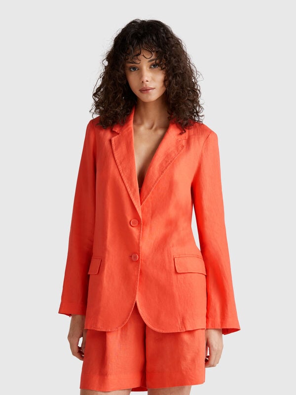 Blazer in puro lino Donna
