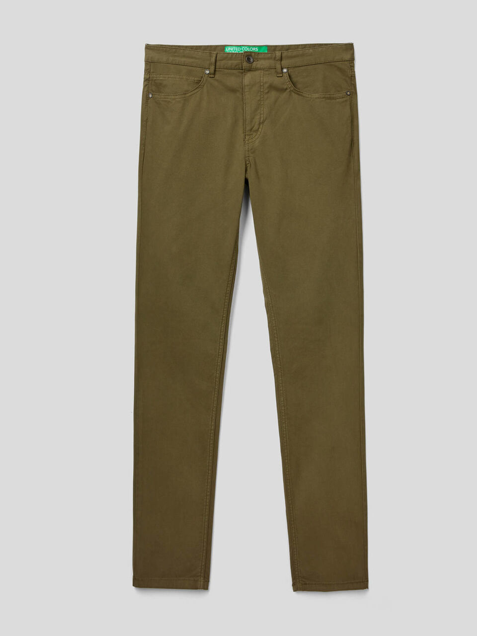 Pantaloni cinque tasche in cotone stretch image number 1