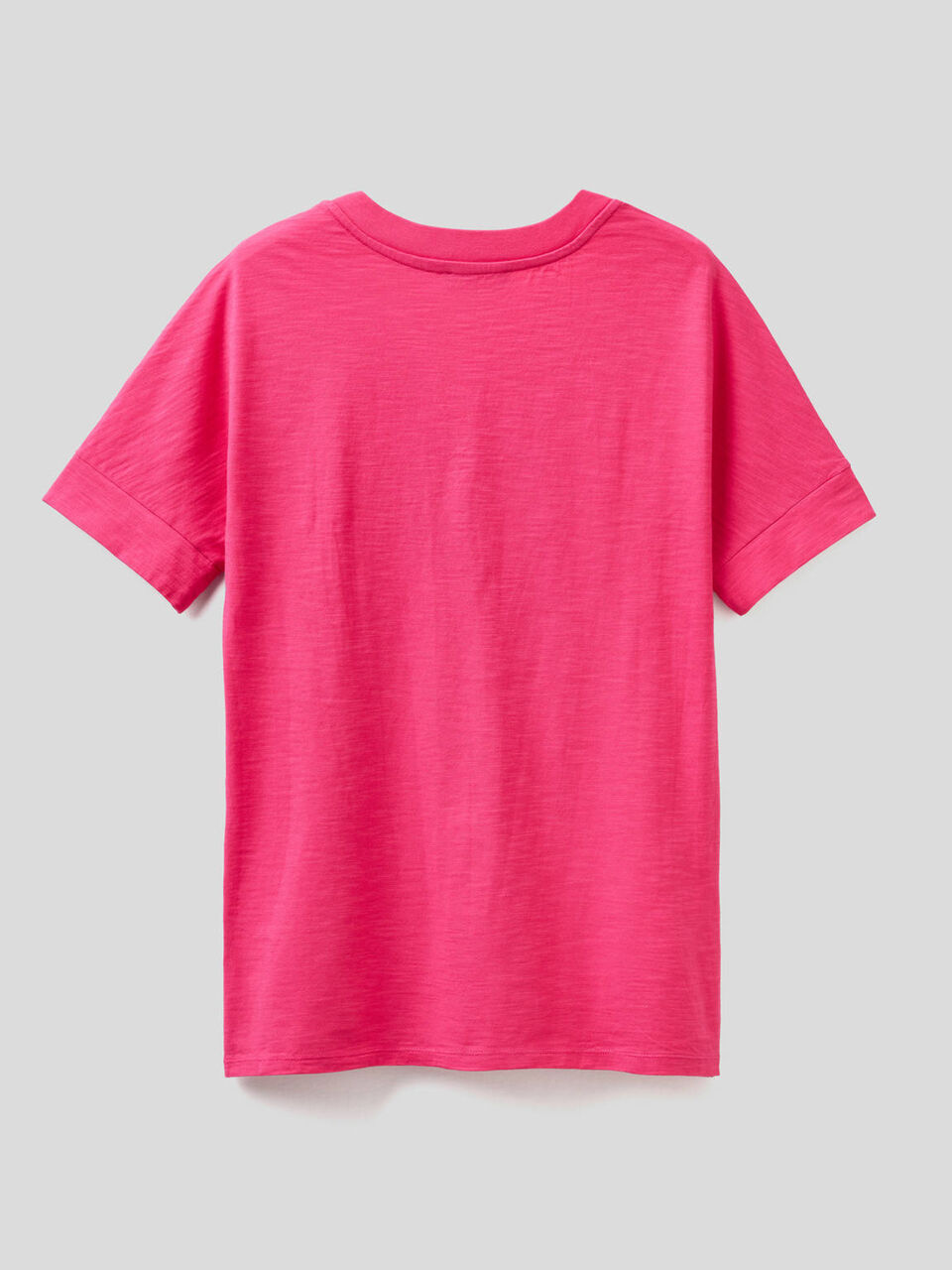 T-shirt con scollo a V 100% cotone image number 2
