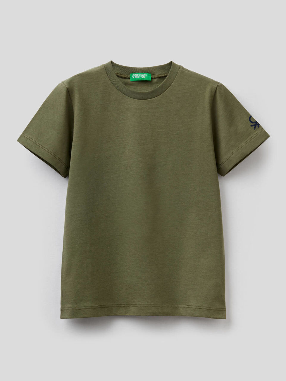 T-shirt in cotone biologico con stampa logo image number 1