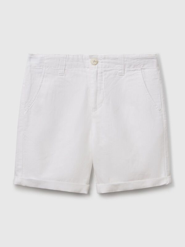 Bermuda chino in misto lino Bambino