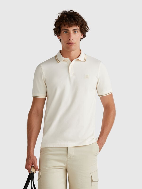 Polo slim fit panna Uomo